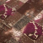 BA137 - Zeldzaam Italiaans fluweel Patchwork - brons en