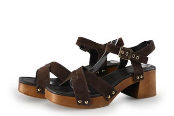 Manfield Sandalen in maat 40 Bruin, Bruin, Verzenden, Sandalen of Muiltjes, Zo goed als nieuw