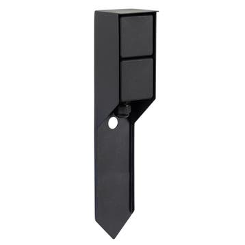 Buitenstopcontact Double Spike tuinstopcontact zwart, Verzenden, Nieuw, Zwart, Modern