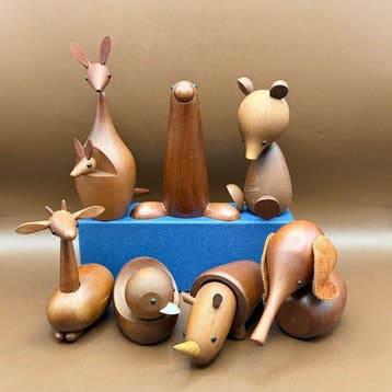 Senshukai  - Royal Pet - Figuur - Zeven vintage houten