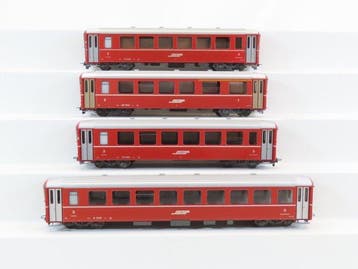 Bemo H0m - o.a. 3265/3260/3253 - Modeltrein personenwagen, Nieuw