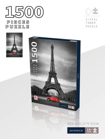 JigSaw Eiffeltoren 1500 Stukjes Puzzel 60 x 80 cm Puzzle..., Hobby en Vrije tijd, Denksport en Puzzels, Verzenden, Nieuw