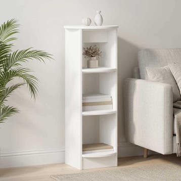 vidaXL Bijzetkast Wit 40 x 40 x 100 cm Geconstrueerd hout, Minder dan 50 cm, Verzenden, 100 tot 150 cm, Nieuw