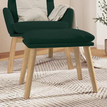 vidaXL Voetenbank 45x29,5x35 cm fluweel donkergroen, Verzenden, Nieuw