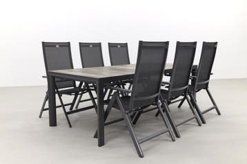 Hartman Napoli/Kings tuinset antraciet - 220x100 cm., Verzenden, Nieuw, Overige materialen, Tuinset