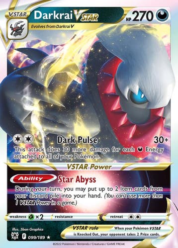 Darkrai VSTAR 099/189 Astral Radiance, Ophalen of Verzenden, Nieuw, Losse kaart, Foil