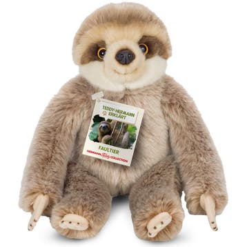 Luiaard knuffel - zachte pluche - grijs/bruin - 22 cm, Kinderen en Baby's, Speelgoed | Knuffels en Pluche, Verzenden, Nieuw