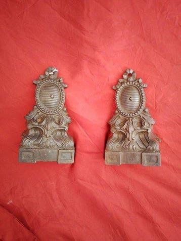 Openhaard accessoire (2) - Gietijzer - Lodewijk XVI-stijl, Antiek en Kunst, Antiek | Overige Antiek