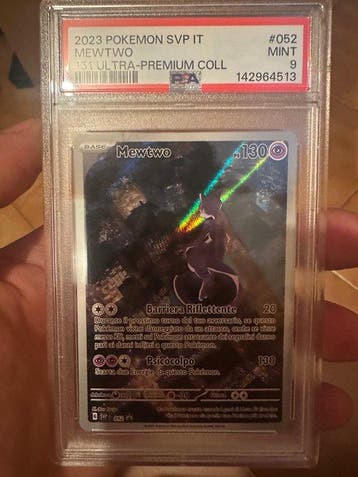 Pokémon - 1 Graded card - Mewtwo 052 Foil, Full art - PSA 9, Hobby en Vrije tijd, Verzamelkaartspellen | Pokémon, Nieuw