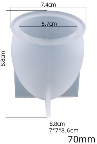Siliconenmal eivorm l epoxy resin zeep kaarsen 70 mm per, Ophalen of Verzenden, Nieuw
