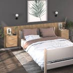 vidaXL Nachtkastjes 2 st wandgemonteerd sonoma eikenkleurig, Minder dan 45 cm, Verzenden, Nieuw, 70 cm of meer