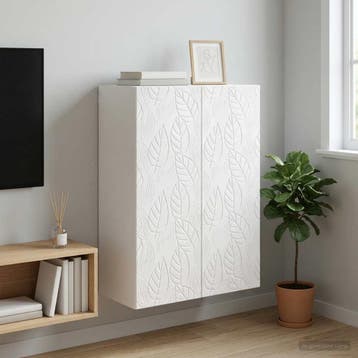 vidaXL Wandkast 66 x 34,5 x 90 cm Bewerkt hout Hoogglans Wit, Huis en Inrichting, Kasten | Overige, Verzenden, Nieuw