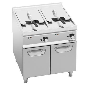 GGM Gastro | Dubbele elektrische friteuse - 22+22 liter - 44, Verzenden, Nieuw
