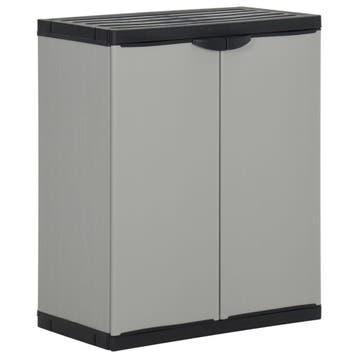Grasmaaier Garage 92 x 97 x 63 cm verzinkt staal bruin opslag stalen