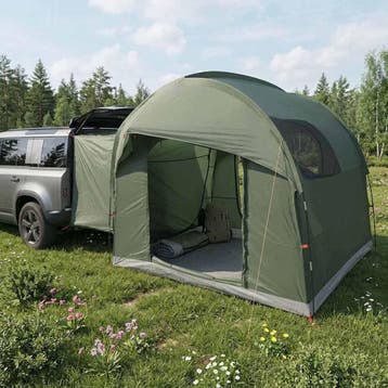 vidaXL Tailgate Tent met Regenfly Waterdicht Legergroen, Verzenden, Nieuw, Tot en met 2