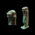 Oud-Egyptisch Faience amuleet van Taweret, de