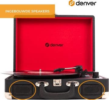 2dekans | Denver Platenspeler - Ingebouwde Speakers - Incl., Ophalen of Verzenden, Zo goed als nieuw