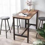 Industriële Bartafel – Houtlook en Staal, 120×60 cm Vintage, Verzenden, Nieuw