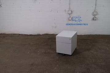 Tweedehands Ladeblok Grijs Verrijdbaar 1 Lade + Archieflade, Overige materialen, Minder dan 50 cm, Gebruikt, Verzenden