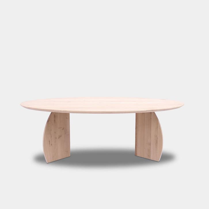 Tafel Ovaal Eikenhout  Set Driehoek  260x110, Huis en Inrichting, Tafels | Eettafels