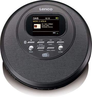 Discman - CD Speler - MP3 Speler - Anti Shock - Zwart - Lenc, Verzenden, Zo goed als nieuw