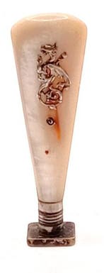 Decoratief ornament - Portugal - Zilveren signetring met, Antiek en Kunst