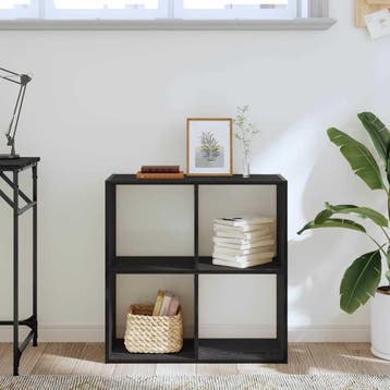 vidaXL Boekenkast Zwart Eiken 68.5 x 32 x 68.5 cm, Huis en Inrichting, Kasten | Boekenkasten, Minder dan 50 cm, Verzenden, Nieuw