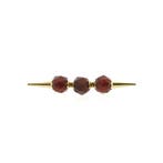 Vintage gouden broche met carneool, Gebruikt, Overige kleuren, Ophalen of Verzenden, Met edelsteen