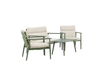 Stoel-bank-tafel-loungeset-mees-groen/beige-the-outsider, Verzenden, Nieuw