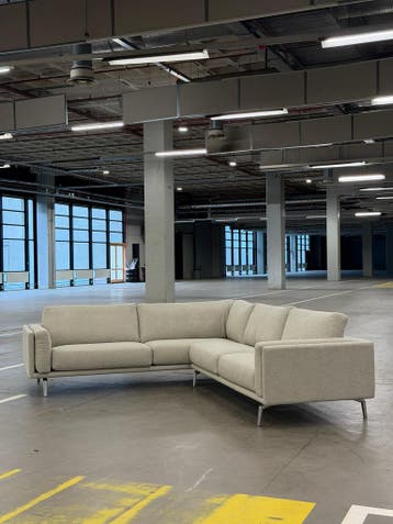 Leolux Bellice Hoekbank | Beige | NIEUWSTAAT + Garantie, 300 cm of meer, Ophalen of Verzenden, Zo goed als nieuw, 150 cm of meer