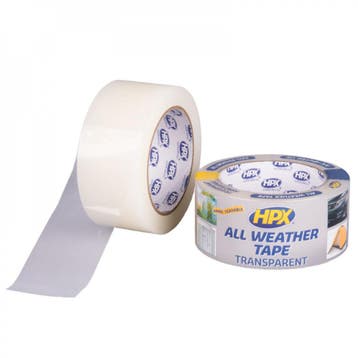 HPX All Weather Tape Transparant 25mtr, Nieuw