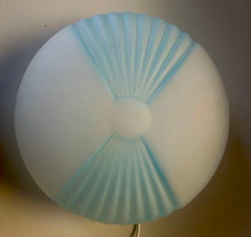 Plafondlamp - geblazen glas, IJzer - vlinder-plafonnier, Antiek en Kunst