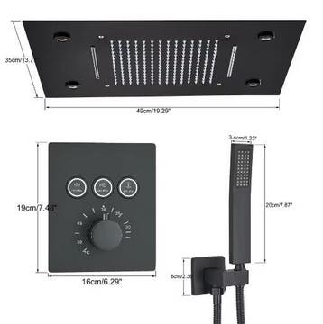 Moderne inbouw doucheset met LED en verborgen kraan, Verzenden, Nieuw
