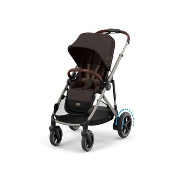 Showmodel Cybex E-Gazelle S Duo Chocolate Brown € 999,=, Kinderen en Baby's, Kinderwagens en Combinaties, Verstelbare duwstang