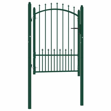 vidaXL Hekpoort EMMEN met stalen pinnen 104x109,5 cm groen, Verzenden, Nieuw