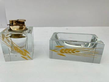 Pagnin & Bon - Asbak - Metaal, Murano-glas - Aansteker en, Nieuw