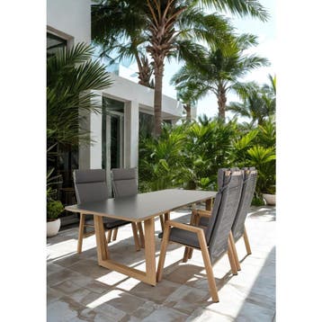 Espinar tuintafel 200x90 cm - grijs, Ophalen of Verzenden, Nieuw, Grijs