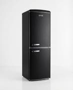 dmdk DKB3 retro koel/vriescombinatie matzwart 5jaar garantie, 200 liter of meer, Nieuw, Energieklasse A of zuiniger, 45 tot 60 cm