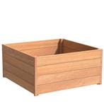 Hardhouten plantenbak Sevilla 120x120x57,4cm - Met bodem, Tuin en Terras, 100 cm of meer, Vierkant, Nieuw, 30 tot 60 cm