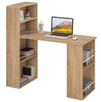 Hoekbureau 120 cm met opbergplanken – Wit modern MDF, Verzenden, Nieuw