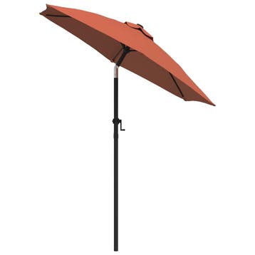 vidaXL Parasol 200x224 cm aluminium terracotta, Verzenden, Nieuw, 2 tot 3 meter