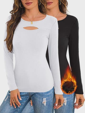 Dames Ribgebreide Longsleeve met Asymmetrische Halslijn - Sl, Verzenden, Nieuw