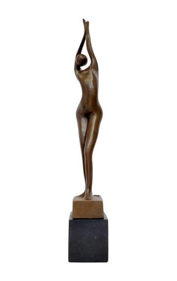 sculptuur, Where is my mind - 55 cm - Brons, Marmer
