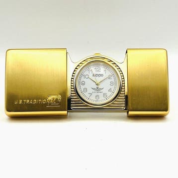 Bureauklok - Ontwerp Messing - 1990-2000 - Gold TIME TANK, Nieuw