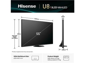 Hisense - MINI-LED 55-59 Ultra HD 4K TV - 55 inch, Audio, Tv en Foto, Televisies, Overige merken, Verzenden, Nieuw, 100 cm of meer