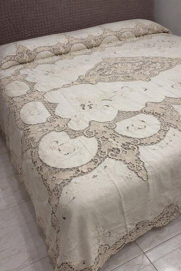 hand made - Bedsprei - 290 cm - 250 cm - Luxe handgemaakte