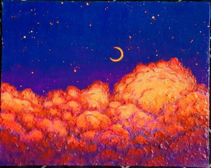 Tauritari - Ciel Fluorescent, Antiek en Kunst, Kunst | Schilderijen | Modern