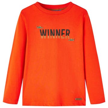vidaXL Kindershirt met lange mouwen 128 felroranje, Verzenden, Nieuw