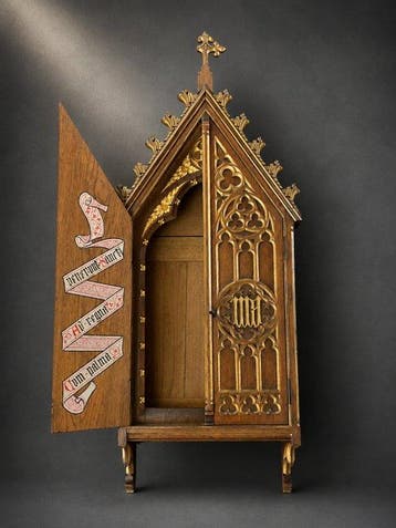 Neogotische reliekenkast - 105 cm - Hout - 1850-1900