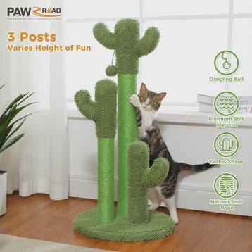 Cactus Krabpaal XL voor Katten - 3 Sisal Palen & Speelbal, Dieren en Toebehoren, Verzenden, Nieuw